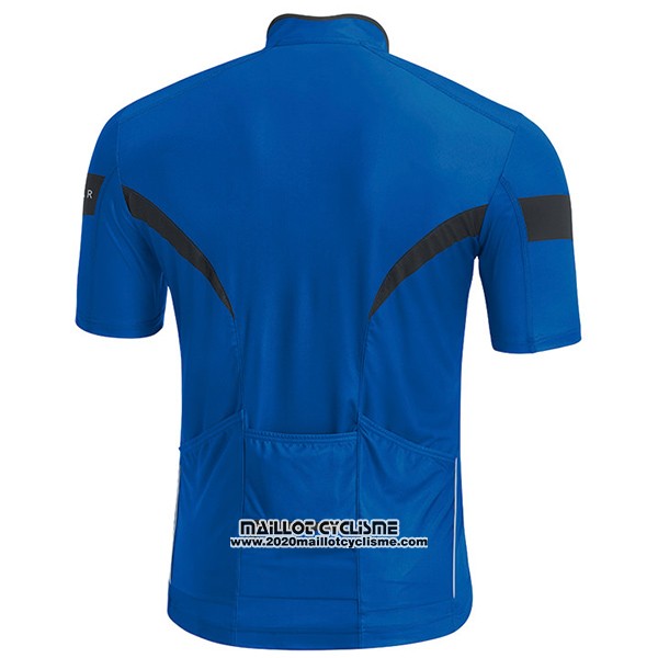 2017 Maillot Ciclismo Gore Bike Wear Power Bleu Manches Courtes et Cuissard